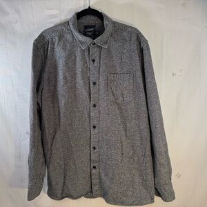 Grayers Heritage Flannels Button Down LS Shirt Men’s Size XL Black/White